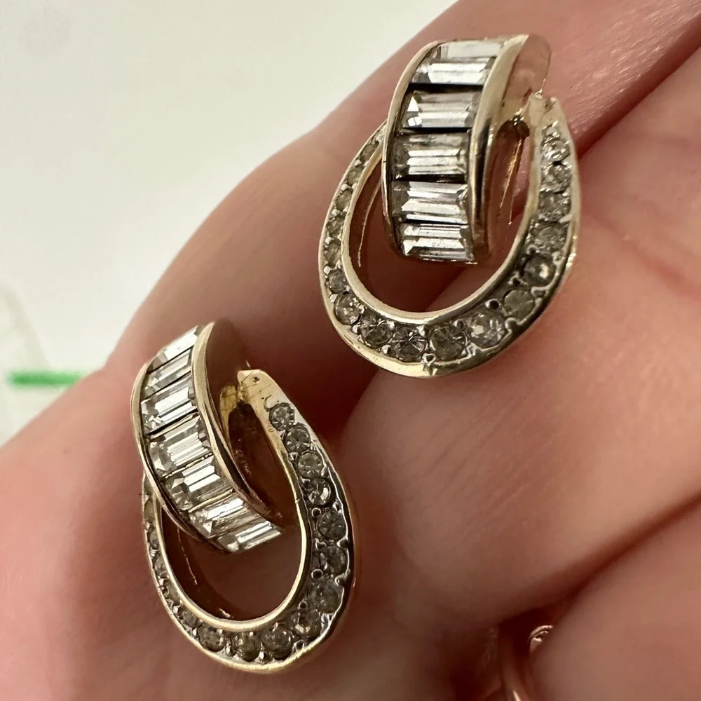 Elegant Gold and Silver tone Earrings
